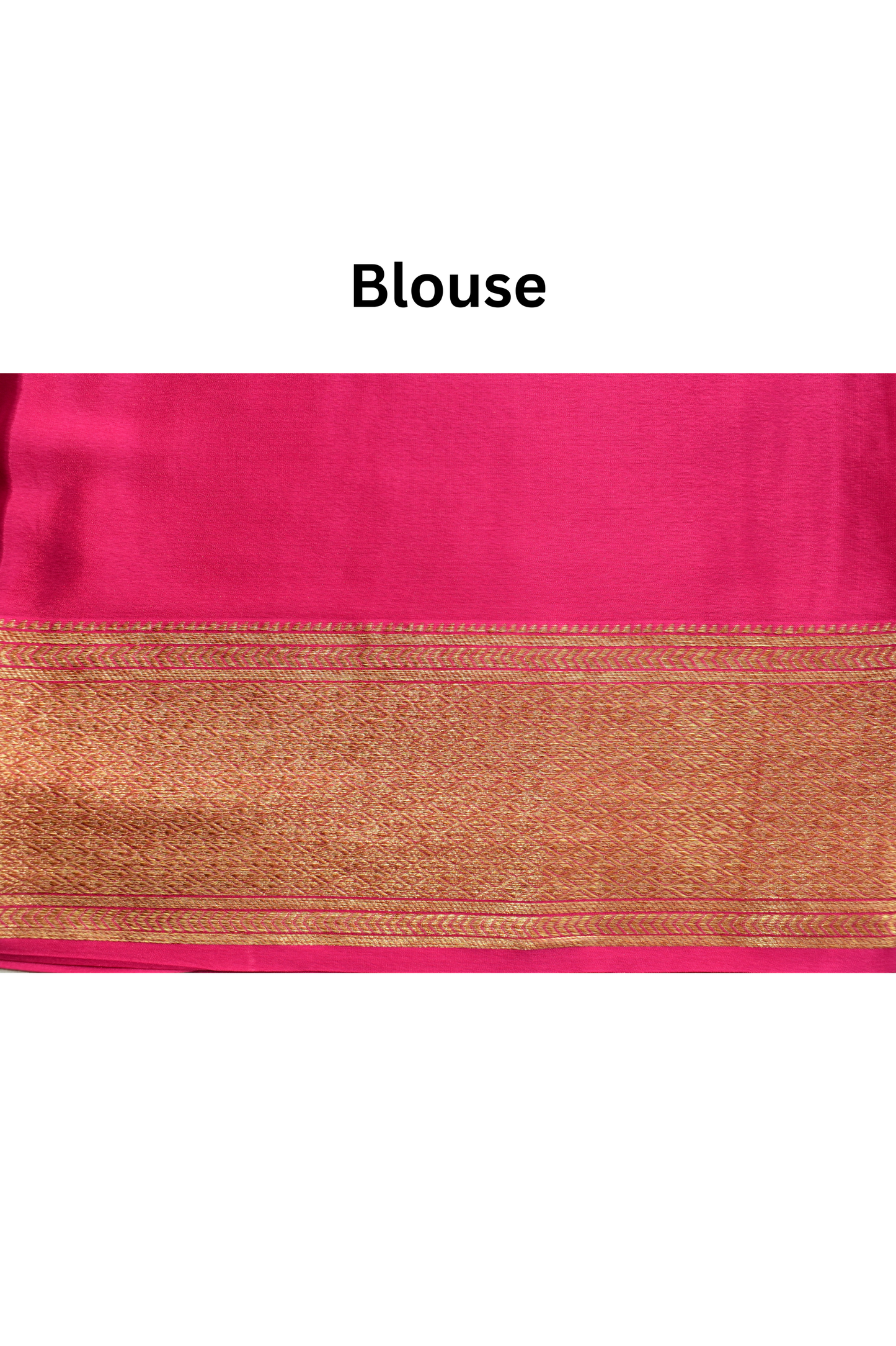 Pure Crepe - A large Elaborate Paisley (Kalki) Motifs all over with a Geometric Border - Hot Pink