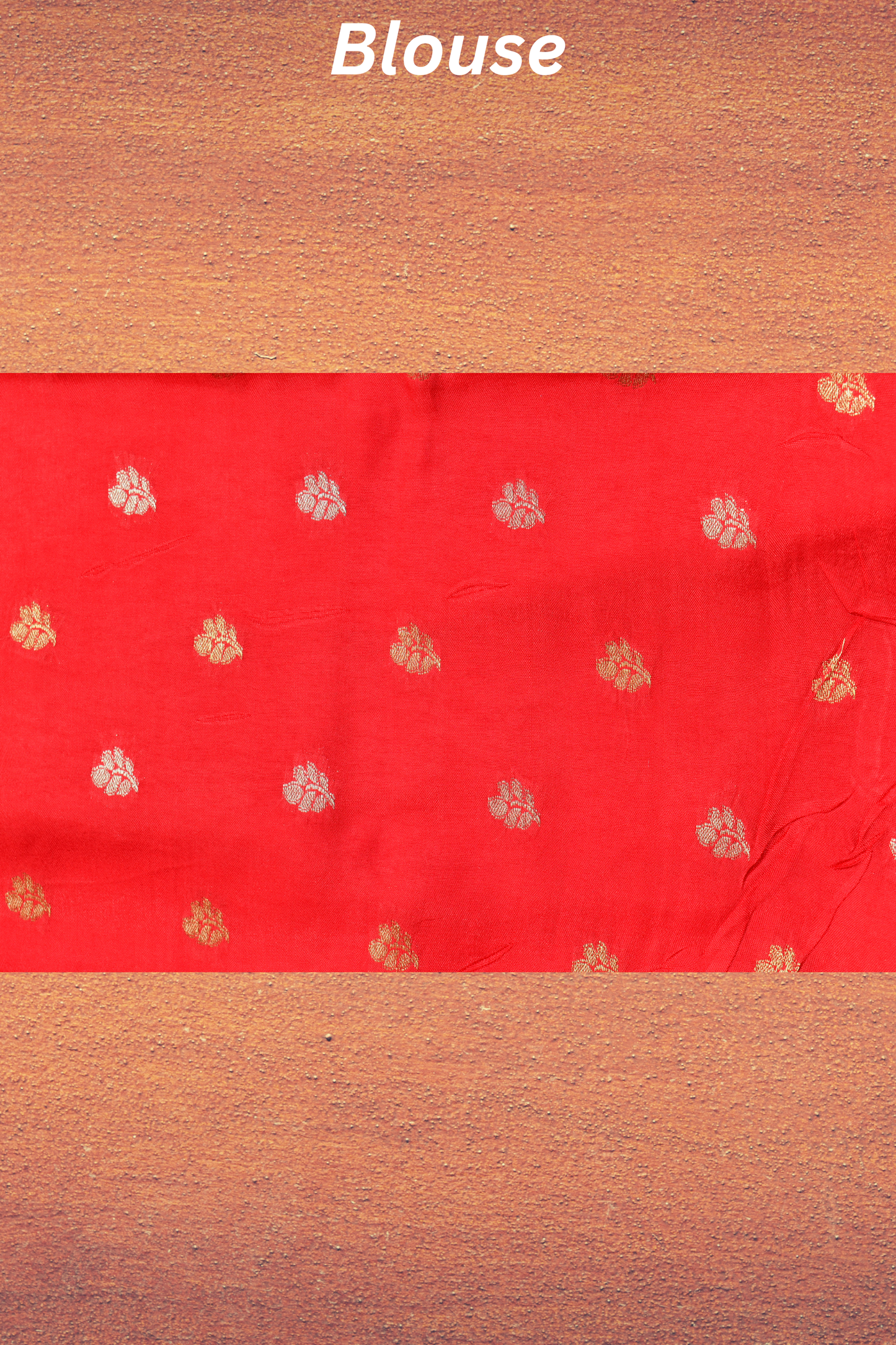 Kali Silk - Small butta with bentex border - Rusty orange