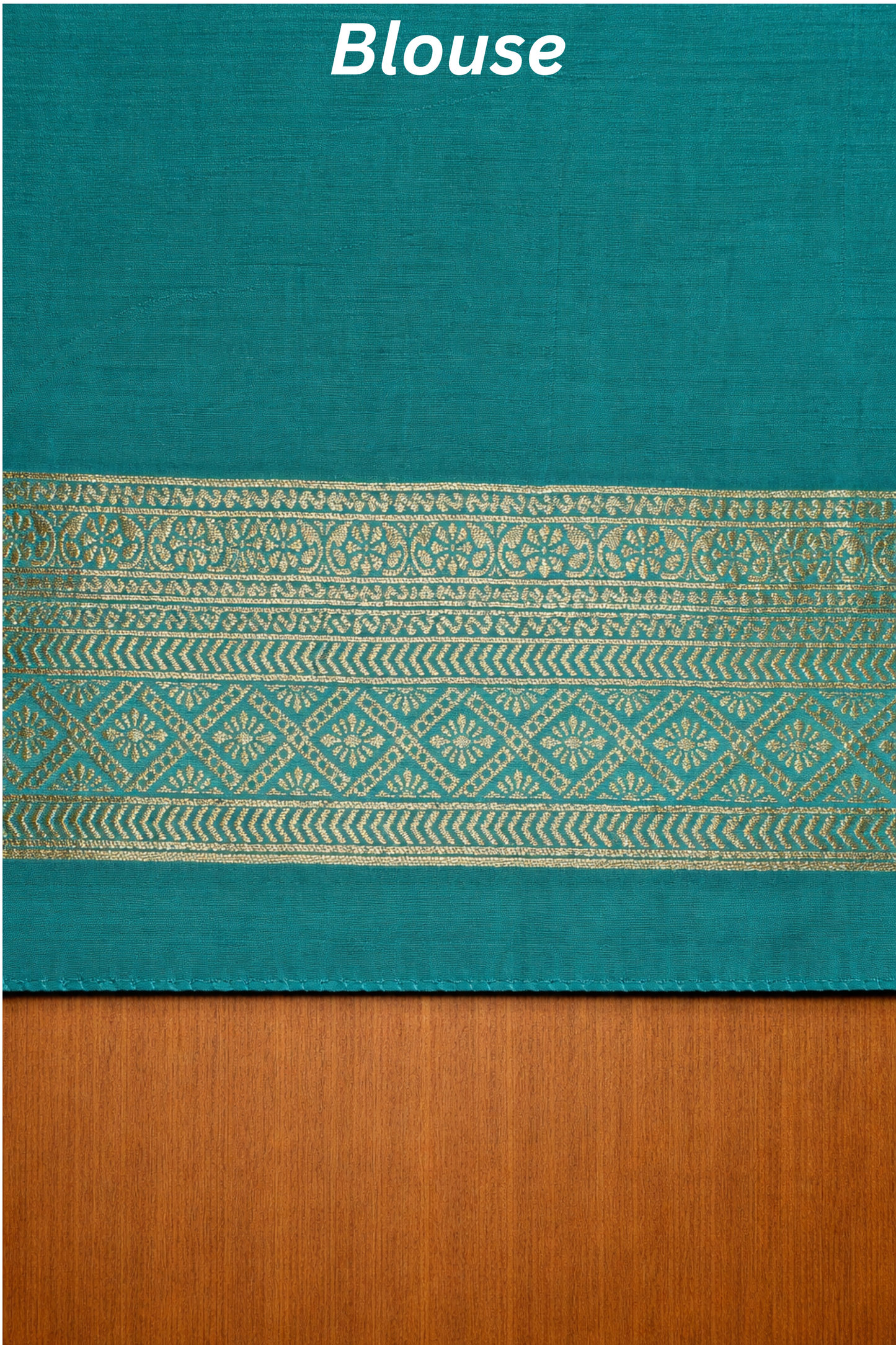 Rang Morla - Peacock butta with Peacock border - Peacock green