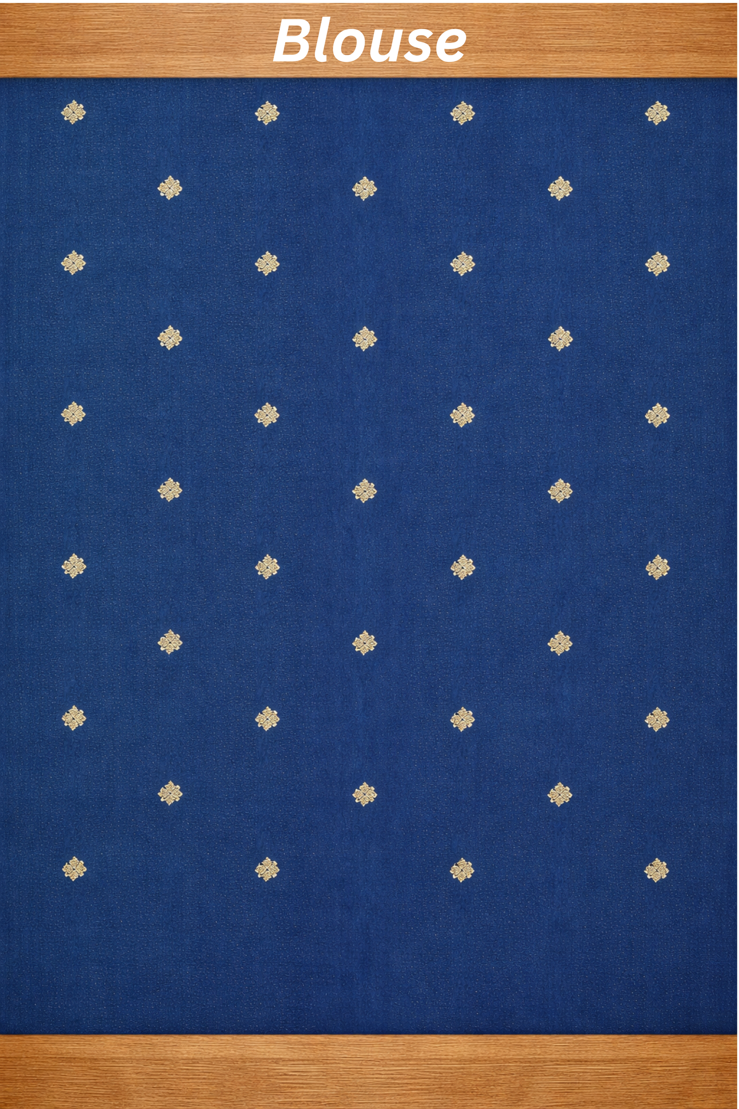 Parampara - Half check and half plain with small flower butta - Teal Green with Blue undertone