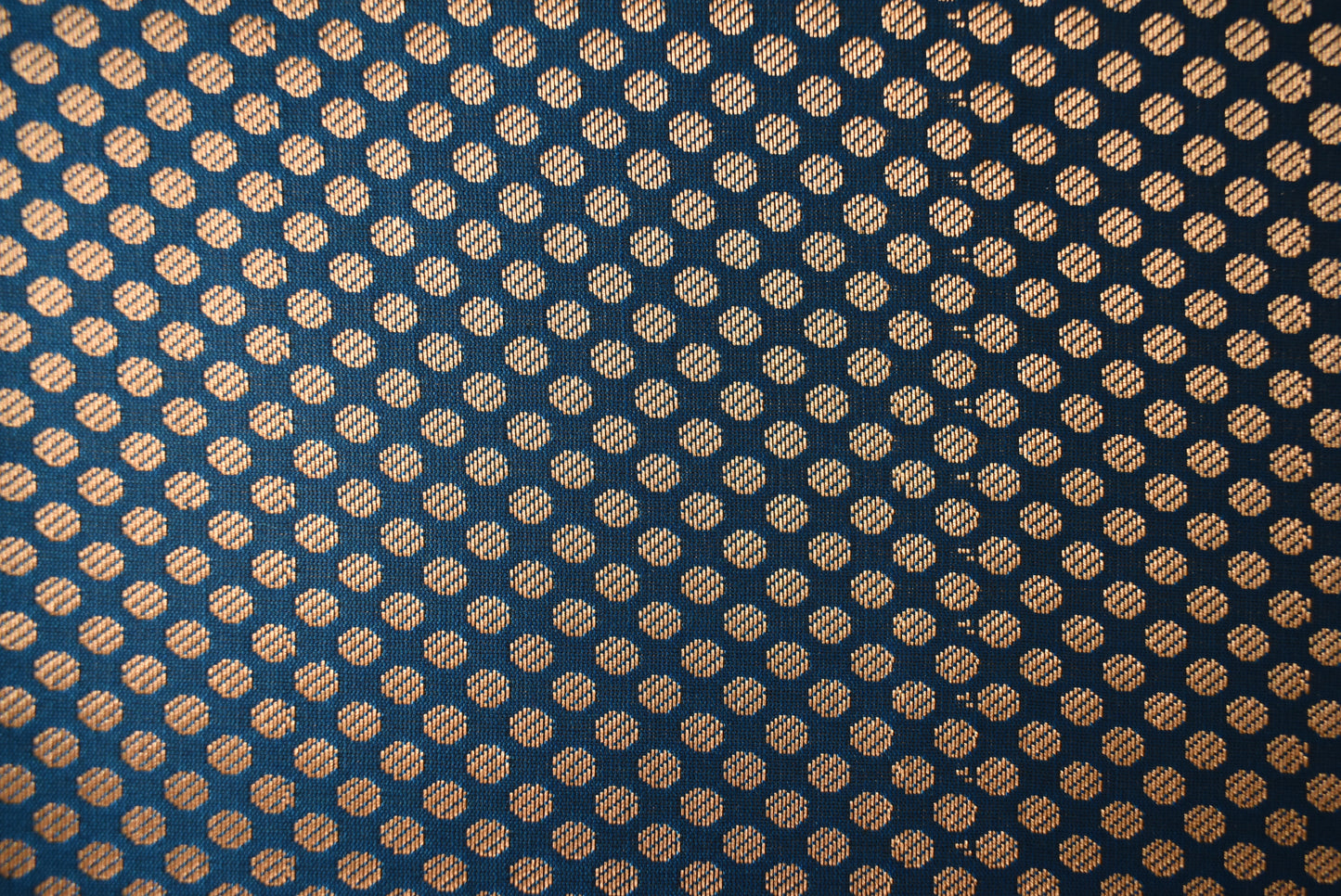 Small Golden Flower Butta with Floral Border - Blue