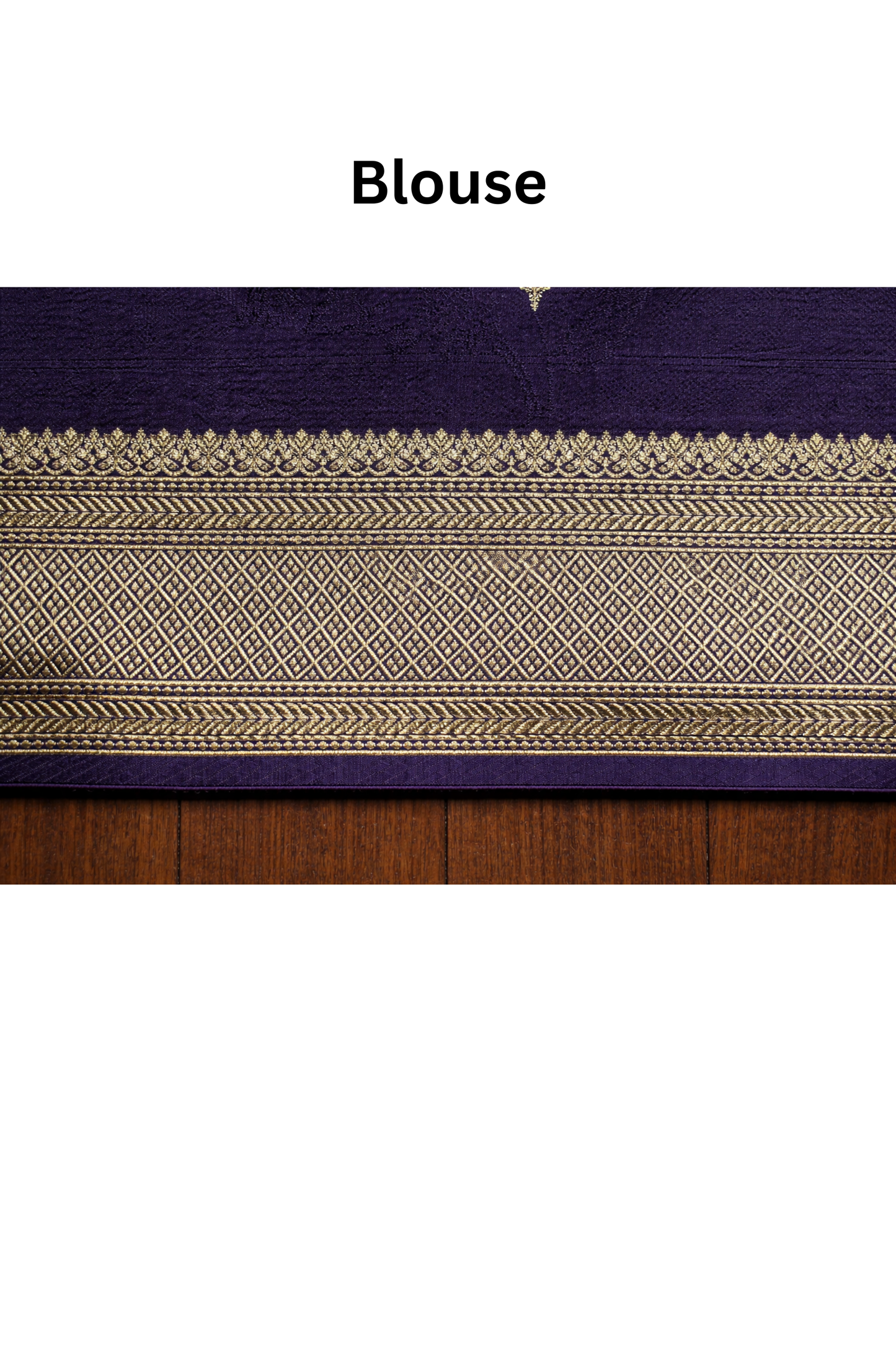 Floral Bunch Butta with Self  work and Border - Purple