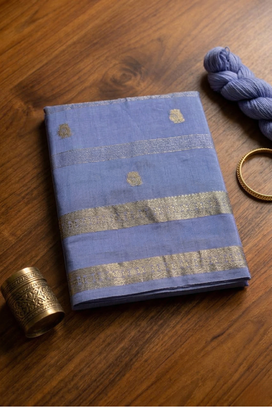 Samundrika - Strips with double border - Blue