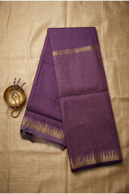 Parampara - Half check and half plain - Lavender