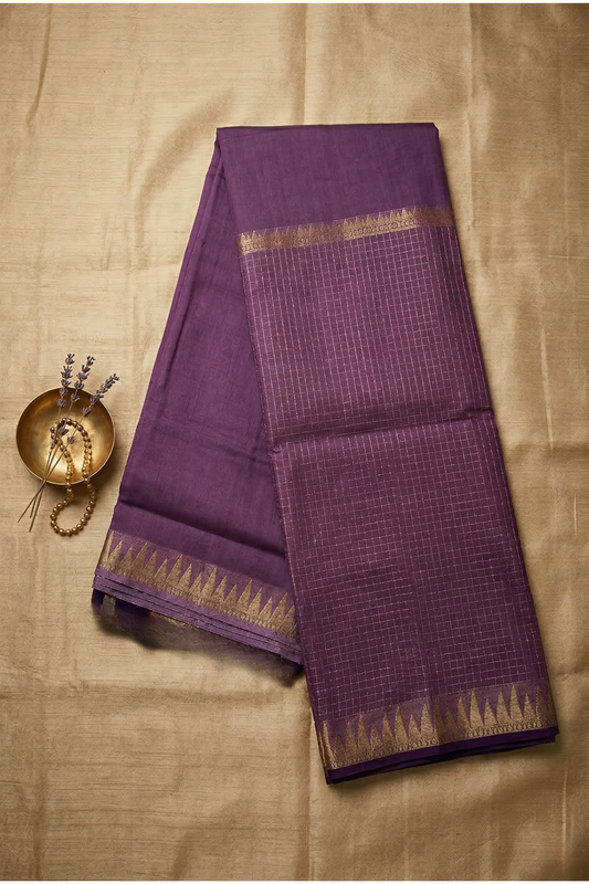 Parampara - Half check and half plain - Lavender