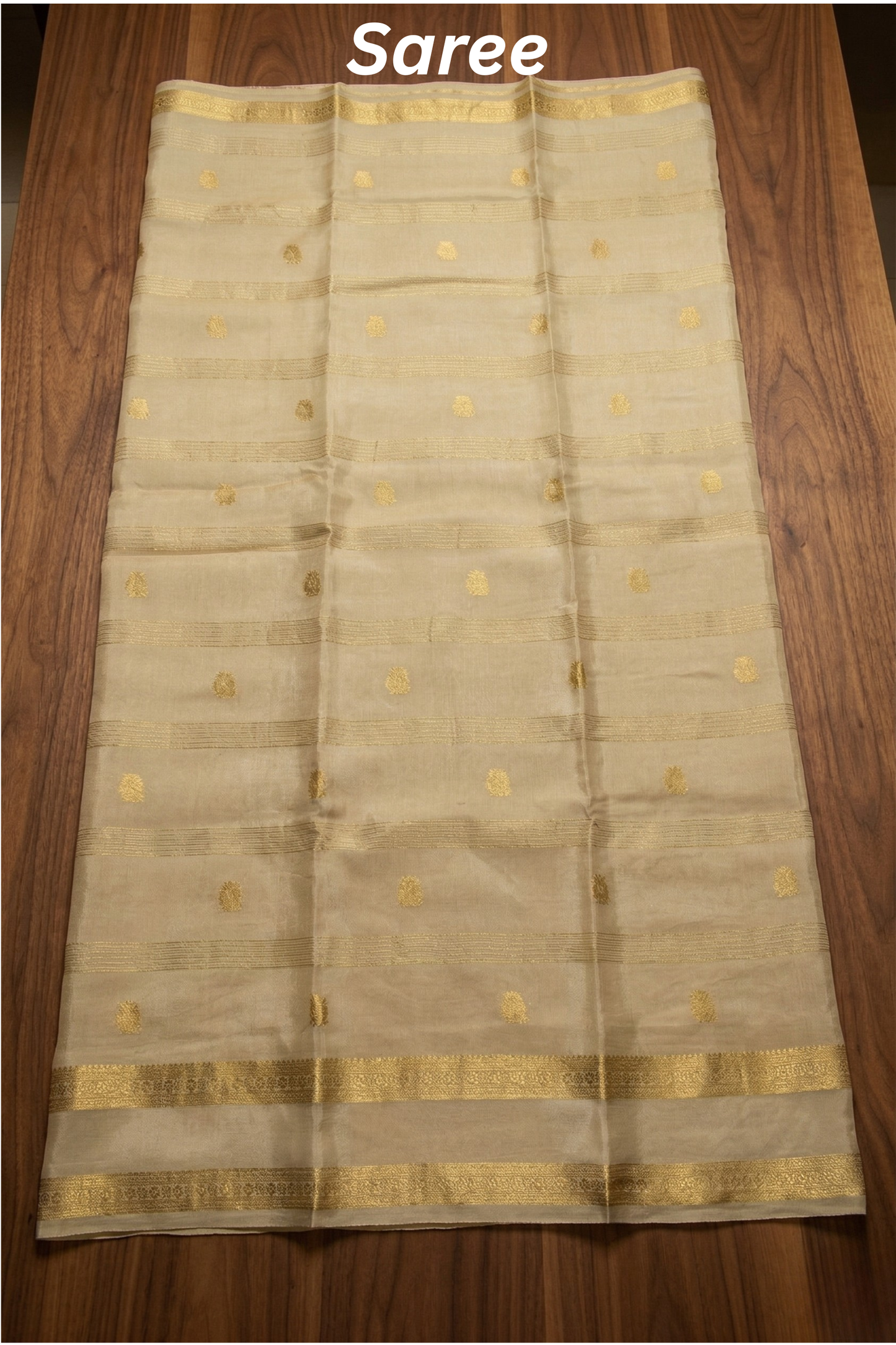 Samundrika - Strips with double border - Cream