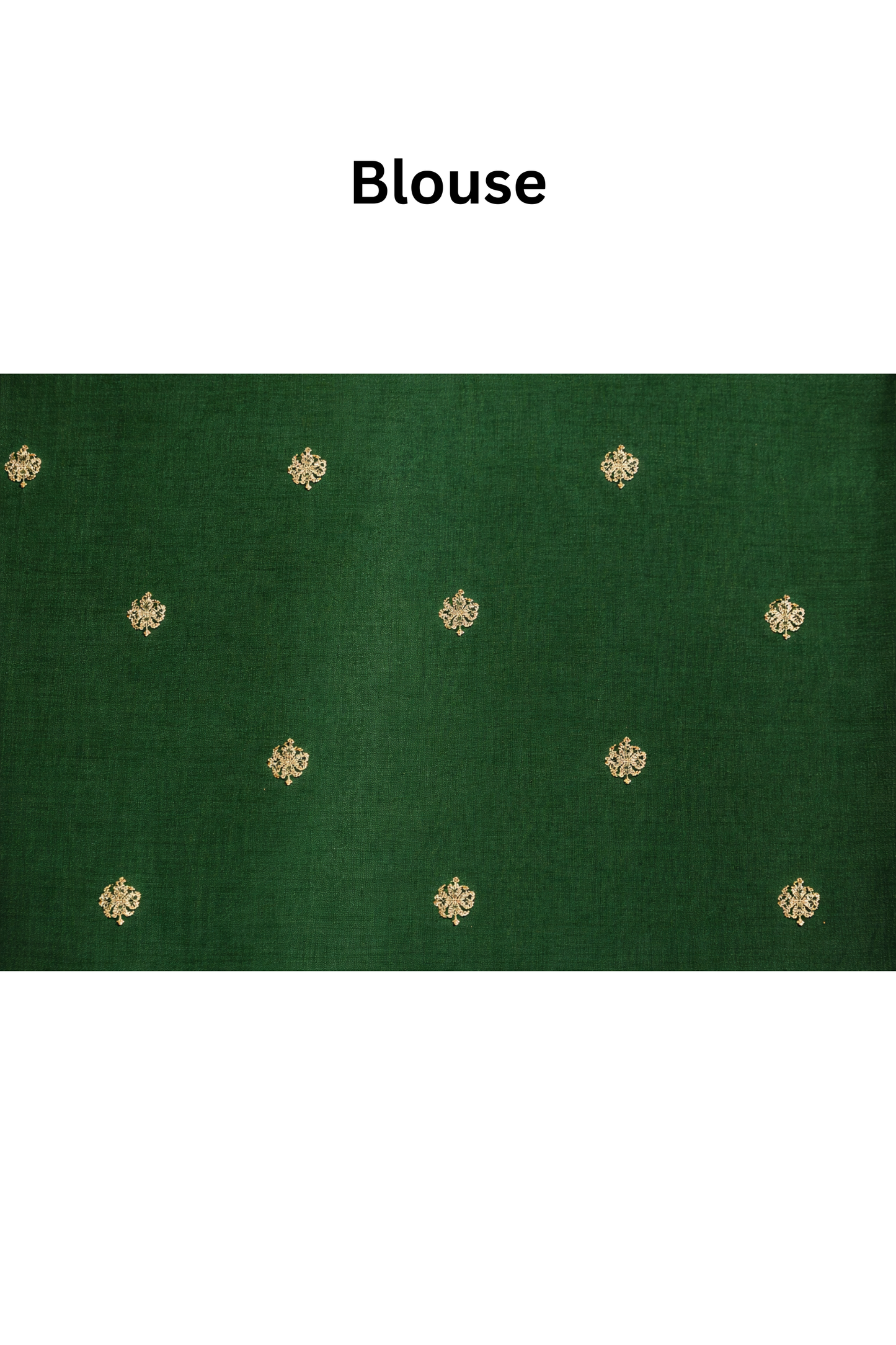 Floral dot motifs strips with big border - Mustard yellow