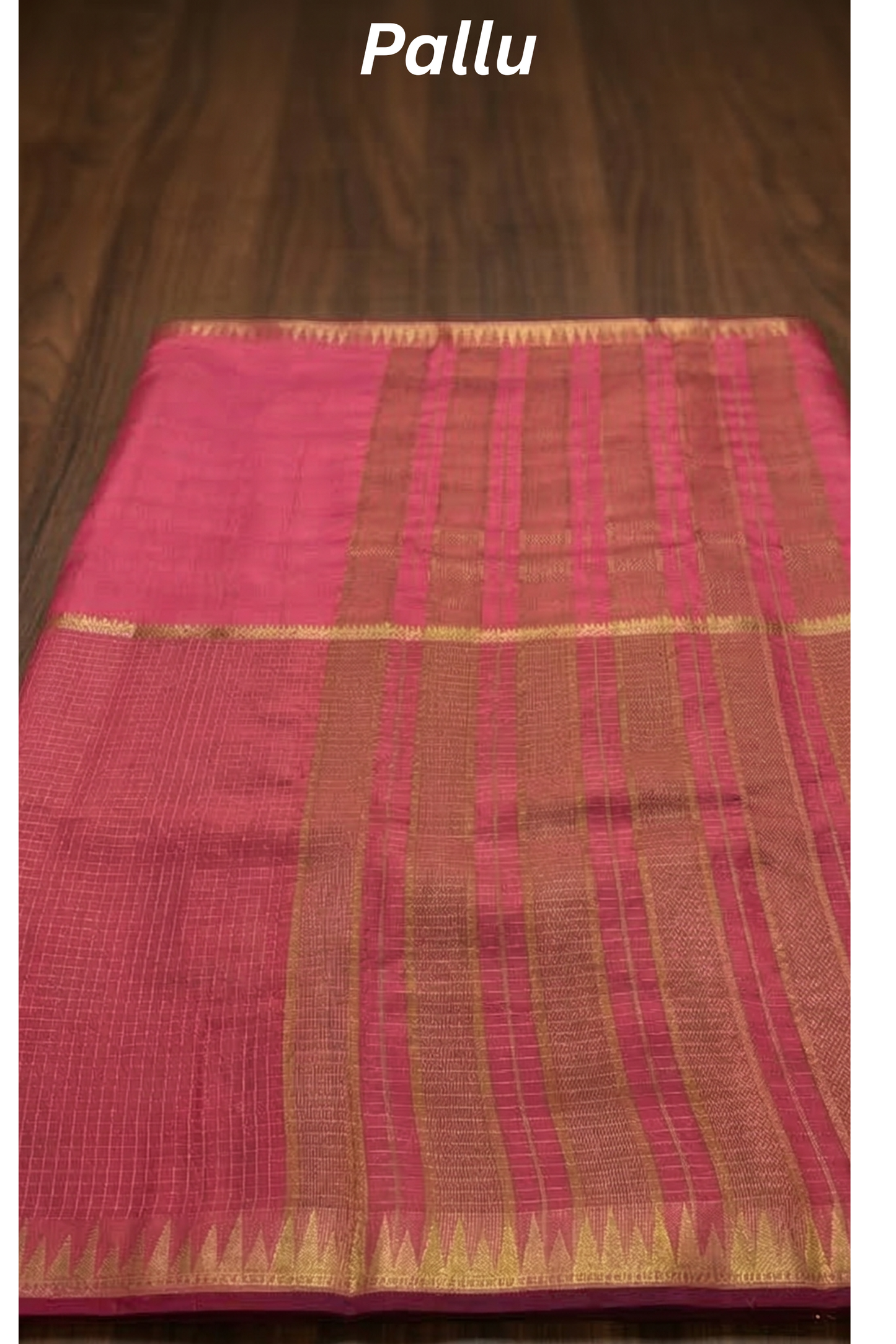 Parampara - Half check and half plain - Pink