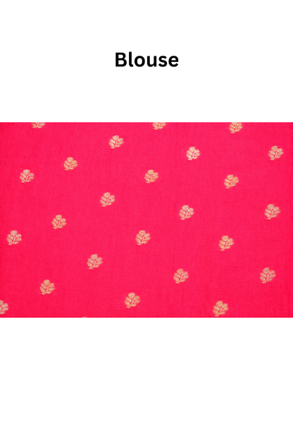 Floral dot motifs strips with big border - Deep Violet