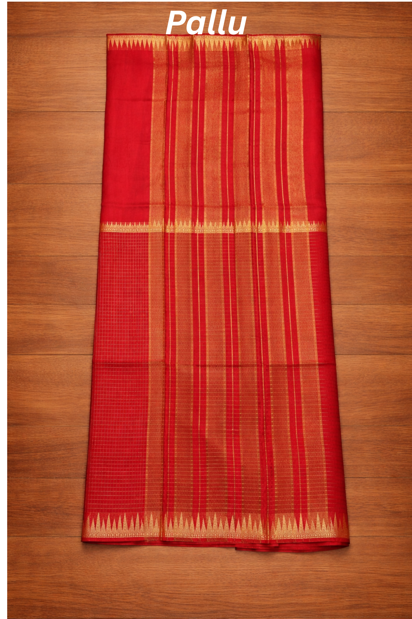 Parampara - Half check and half plain - Red