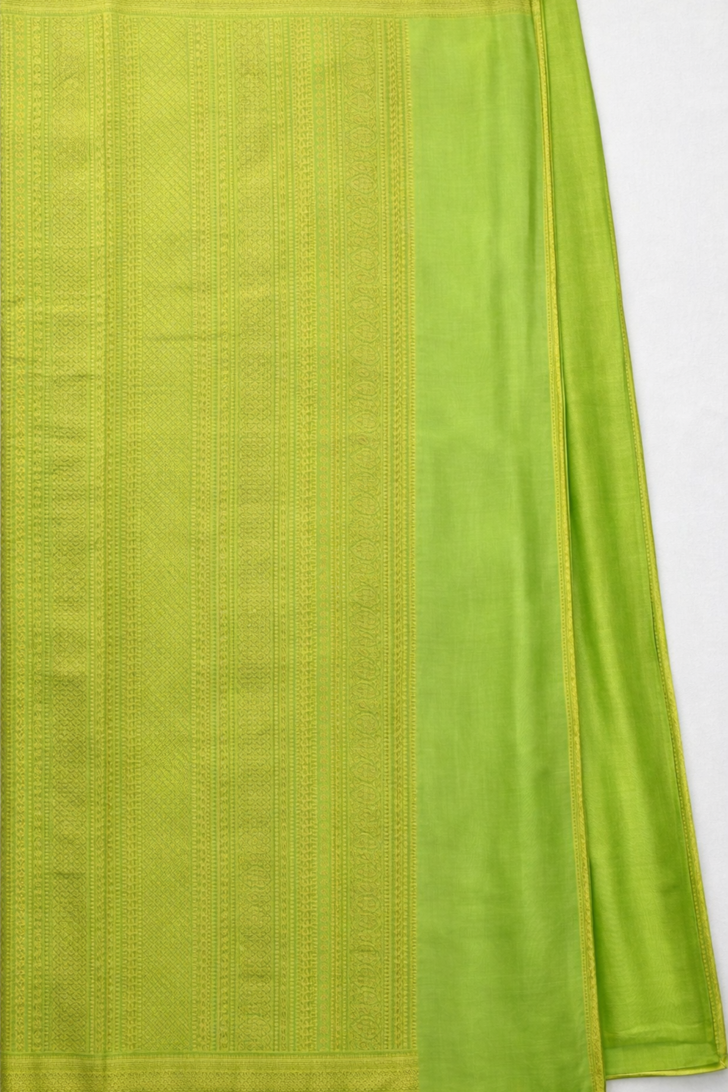 Pure Crepe - All over Intricate Delicate Floral Zari - Pista Green