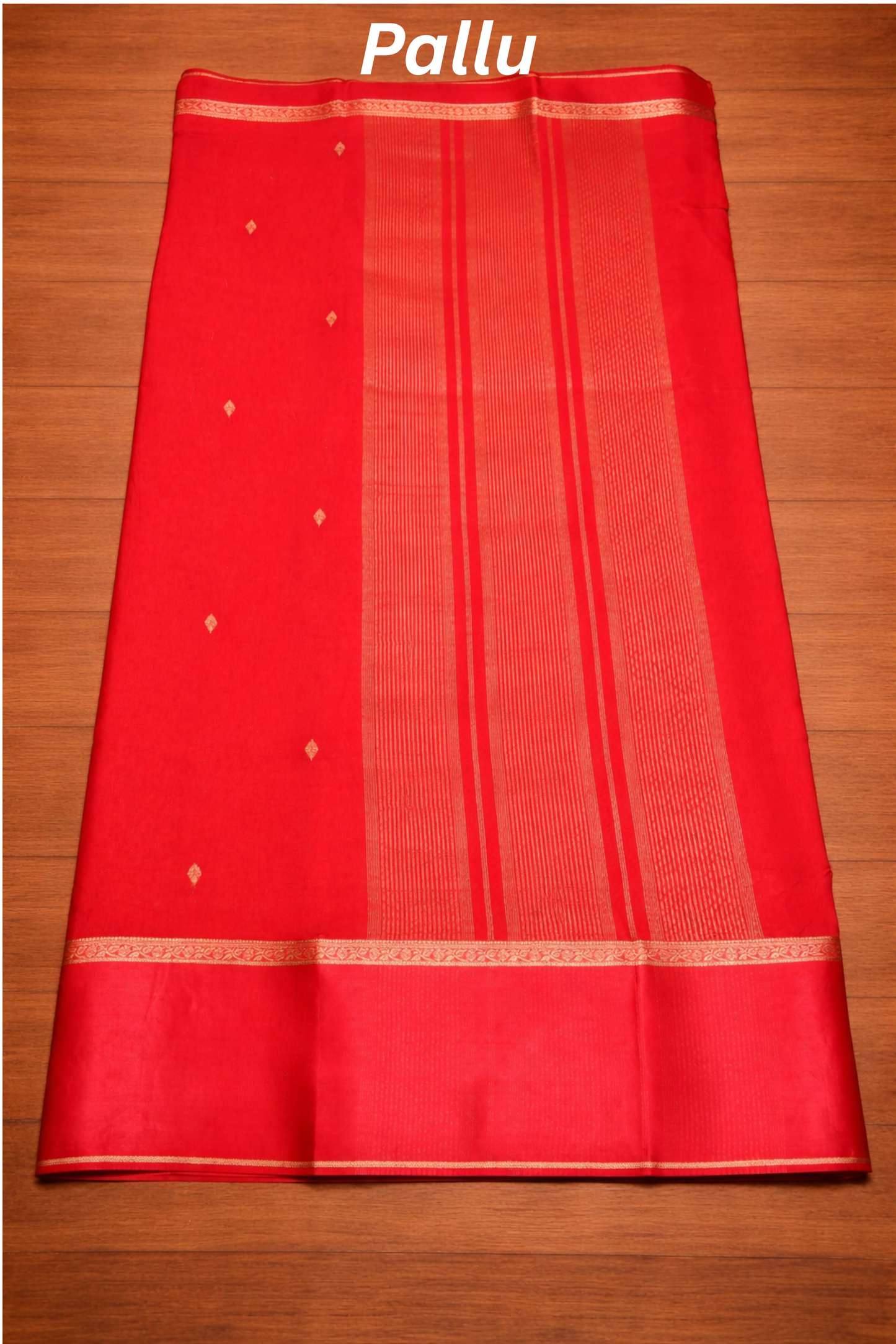 Kali Silk - Small butta with bentex border - Rusty orange