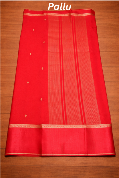 Kali Silk - Small butta with bentex border - Rusty orange