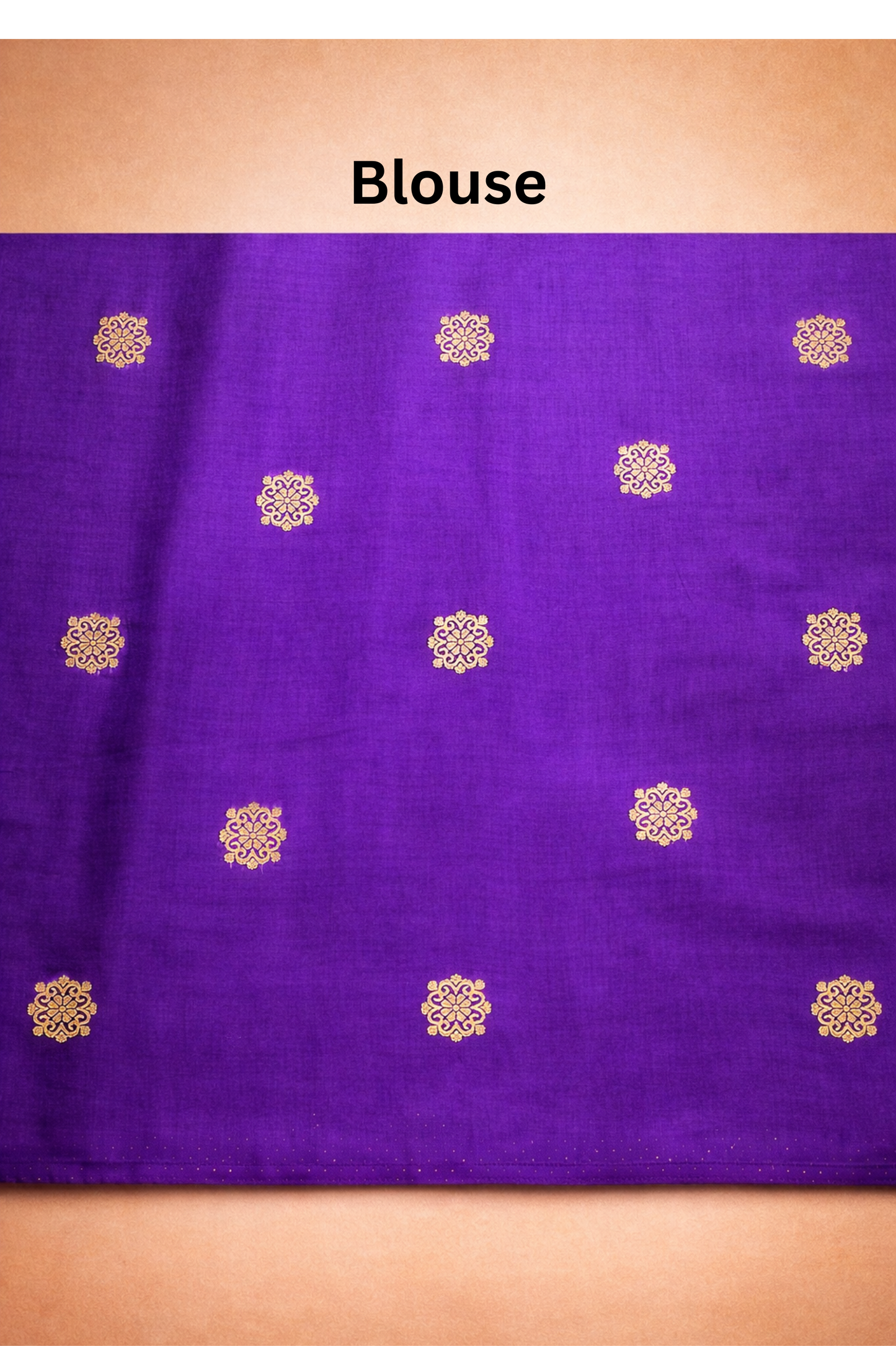 Floral dot motifs strips with big border - Hot Pink