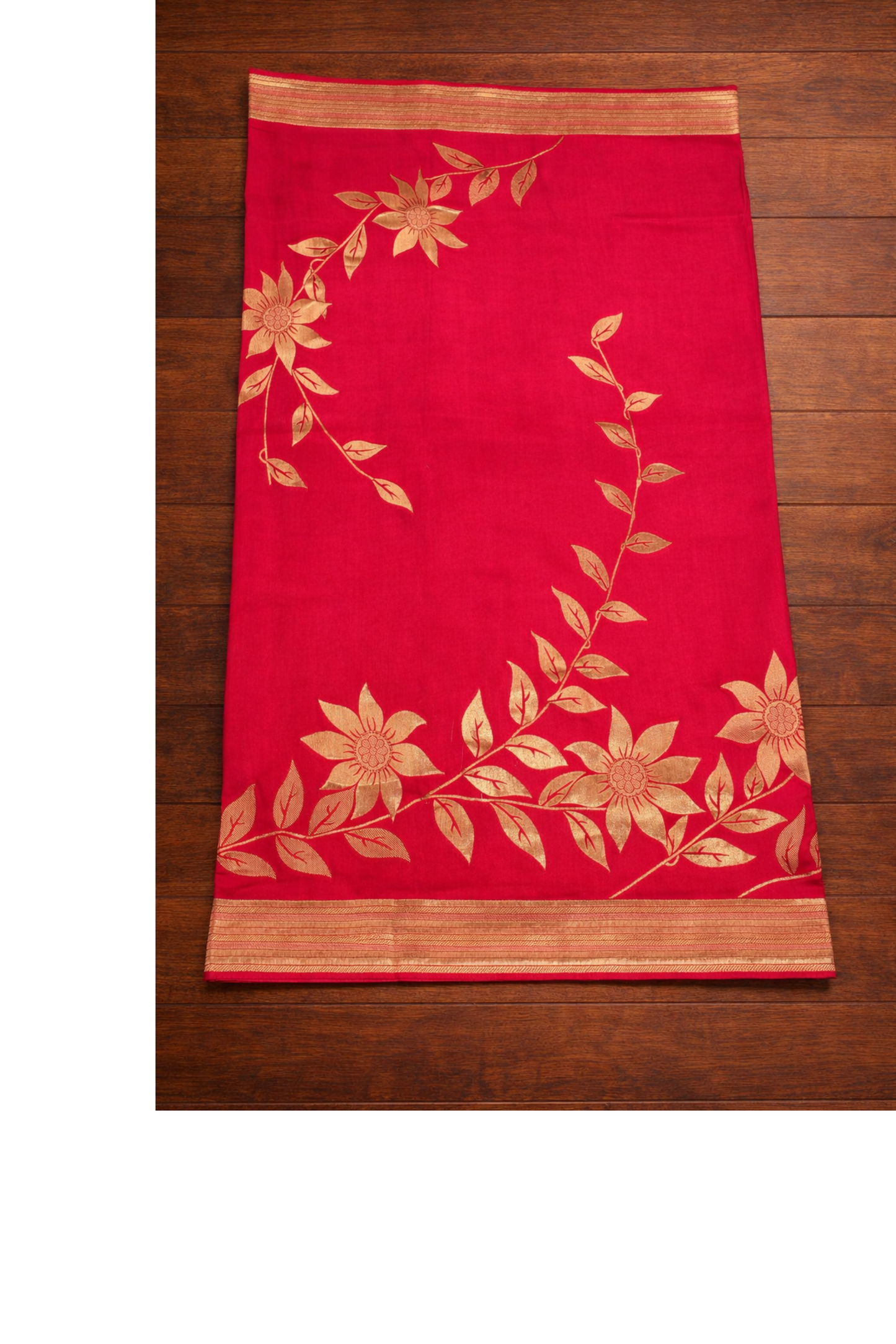 Large continuous Floral Creeper pattern - Hot pink