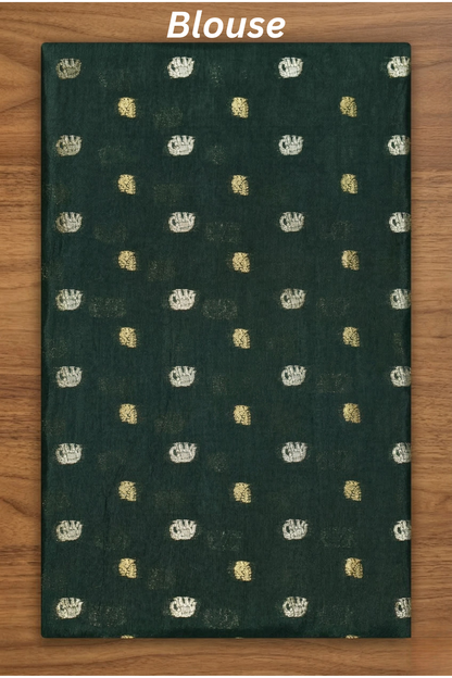 Parampara - Half check and half plain - Mustrad yellow