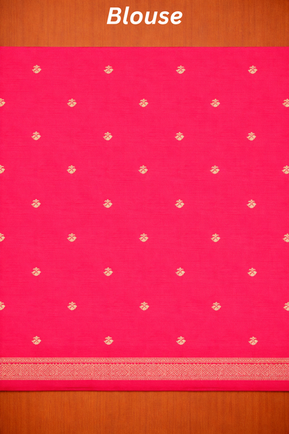 Parampara - Half check and half plain - Deep Violet