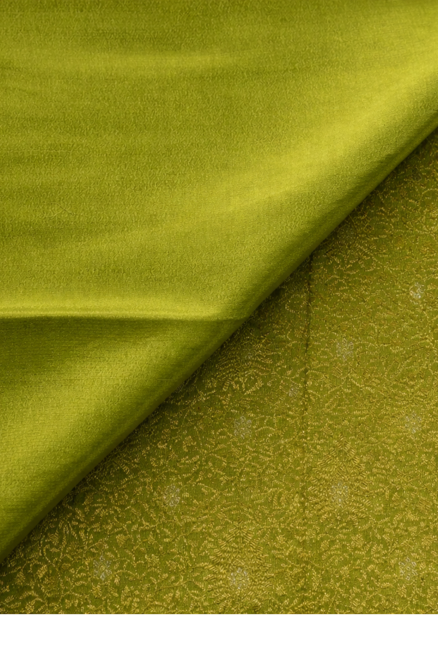 Pure Crepe - All over Intricate Delicate Floral Zari - Pista Green