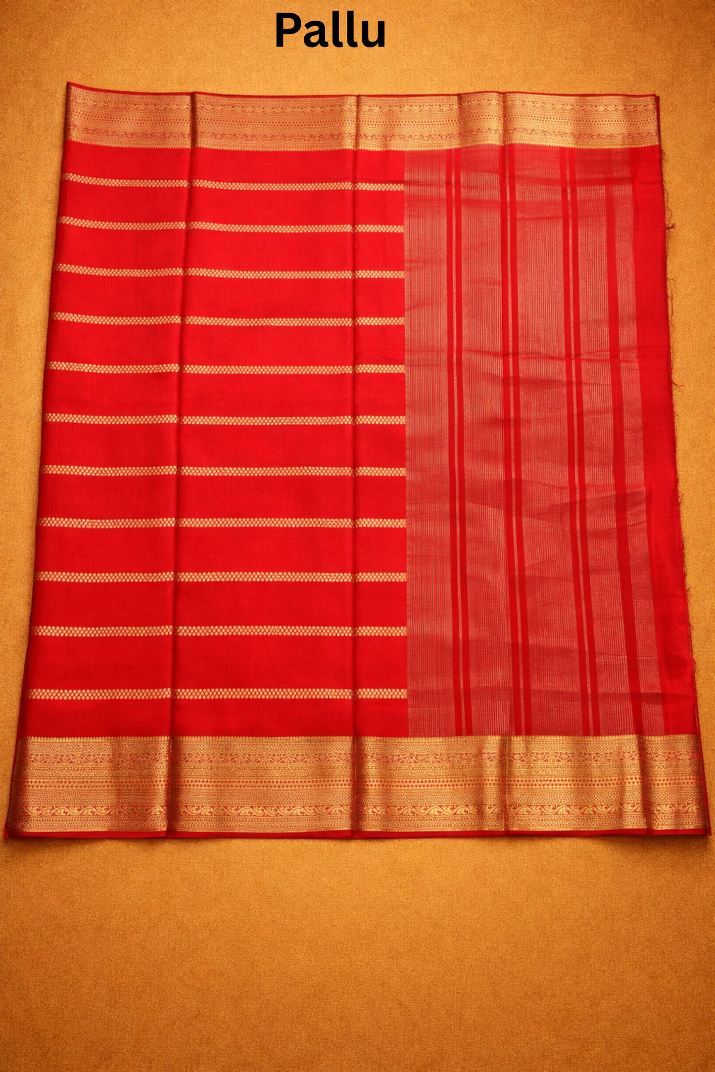 Floral dot motifs strips with big border - Hot Pink