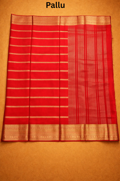 Floral dot motifs strips with big border - Hot Pink