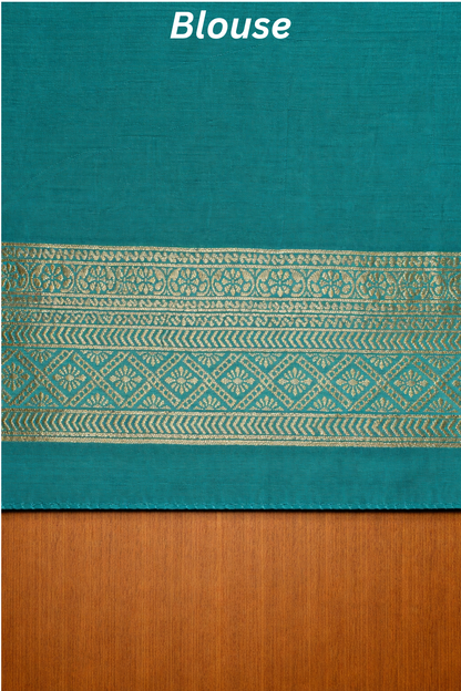 Rang Morla - Peacock butta with Peacock border - Peacock green
