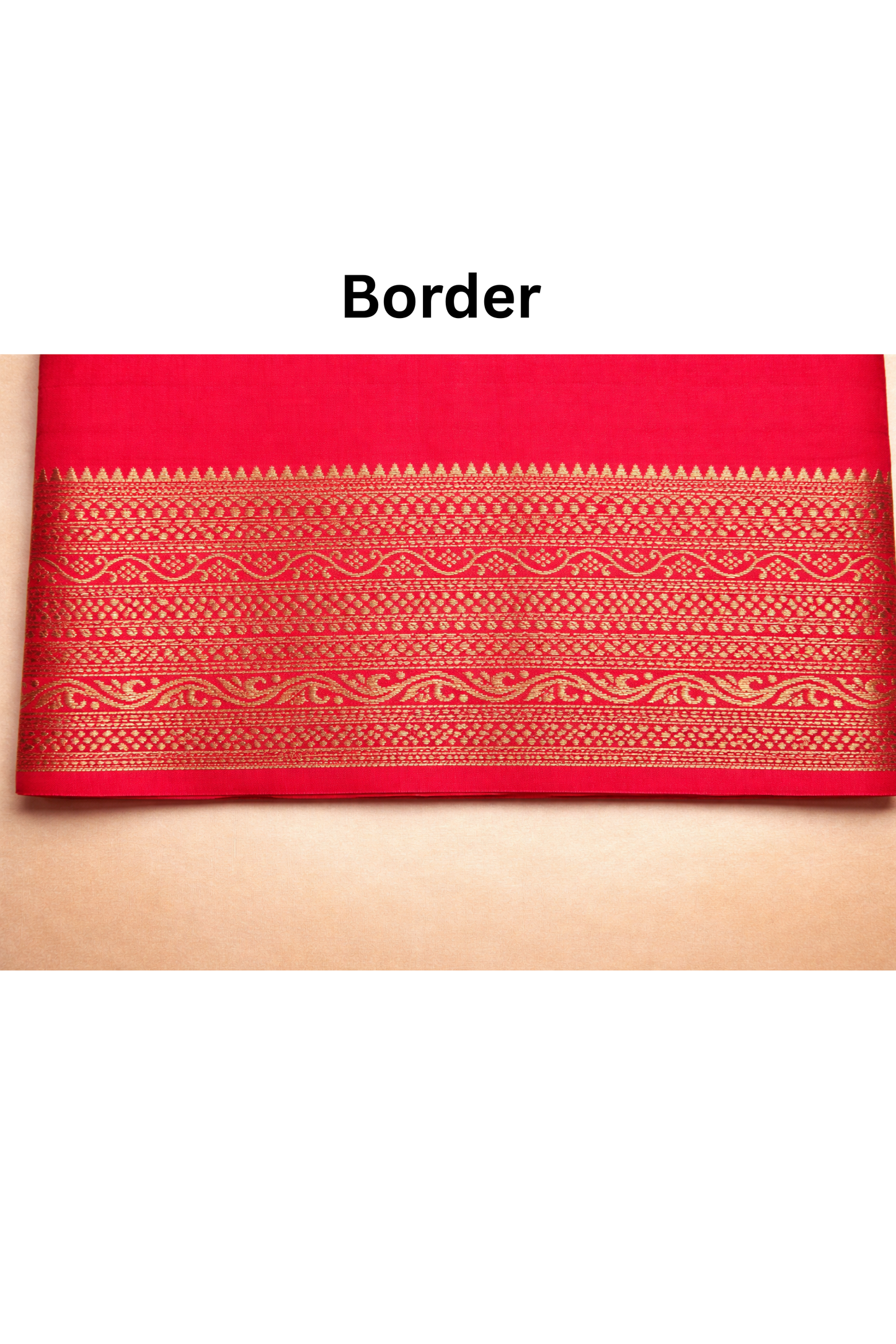 Floral dot motifs strips with big border - Hot Pink