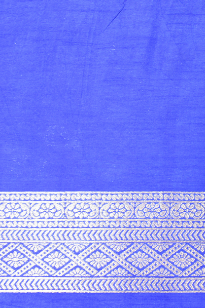 Rang Morla - Peacock butta with Peacock border - Electric Blue