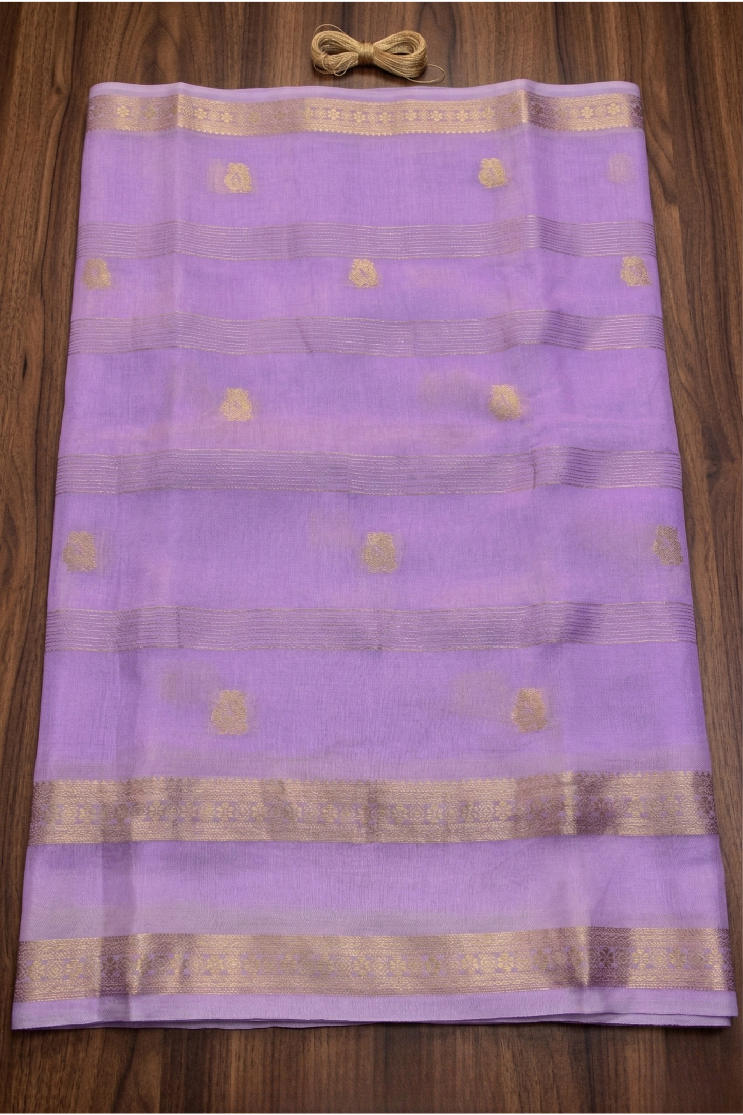 Samundrika - Strips with double border - Lavender