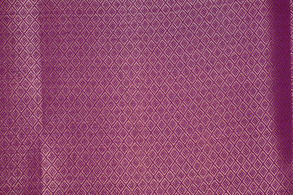 Golden Peacock like Butta and Floral Border - Purple