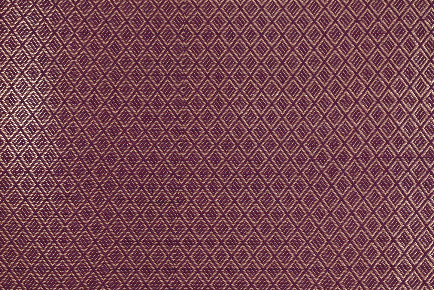 Golden Peacock like Butta and Floral Border  - Plum/Deep Wine