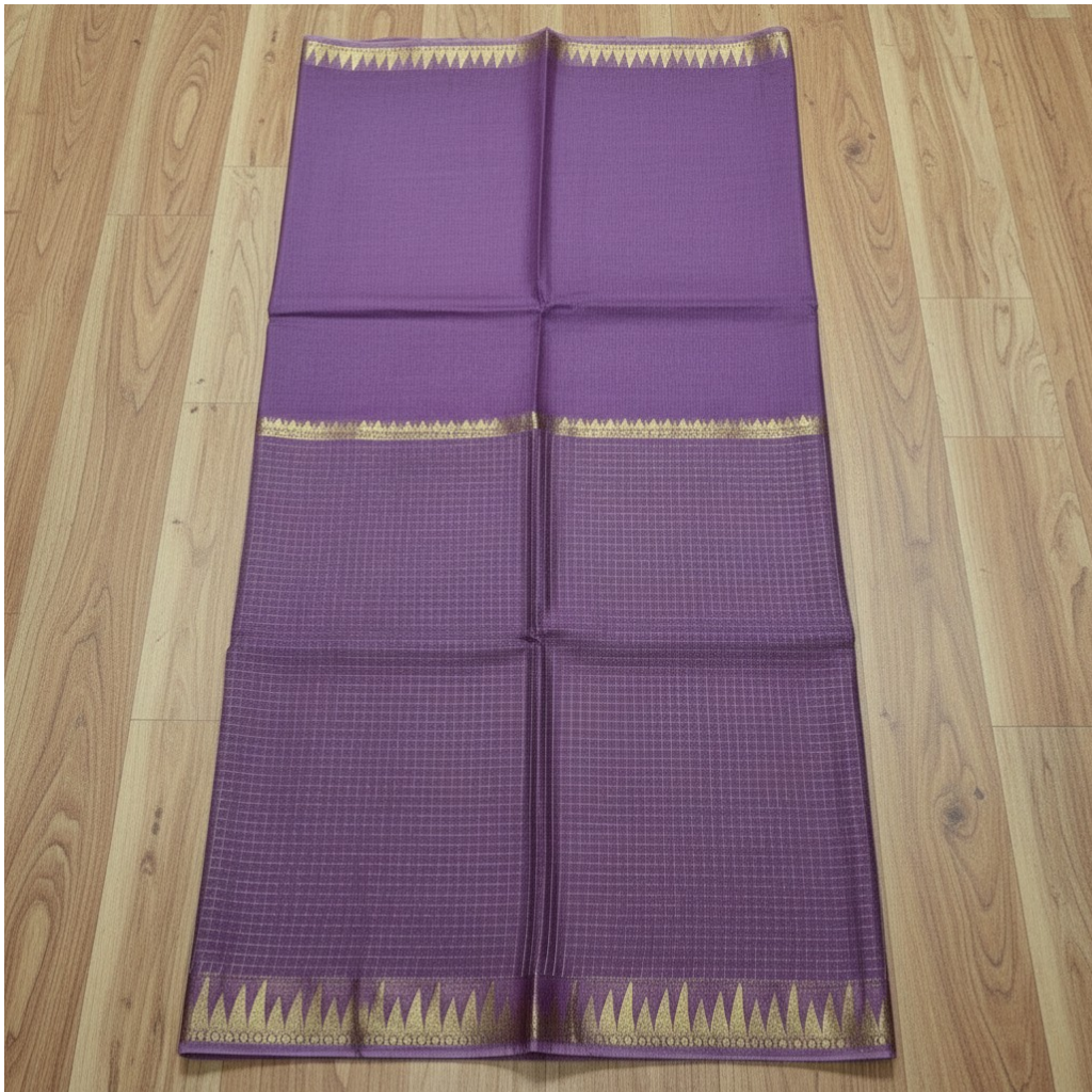 Parampara - Half check and half plain - Lavender