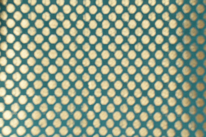 Small Golden Flower Butta with Floral Border - Rama Green