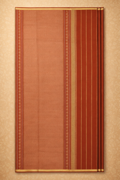 Pure Crepe - Alternate Vertical Patterns - Thicker and Thinner Vertical Zari Strips of tiny, pinpoint Gold and Silver dots